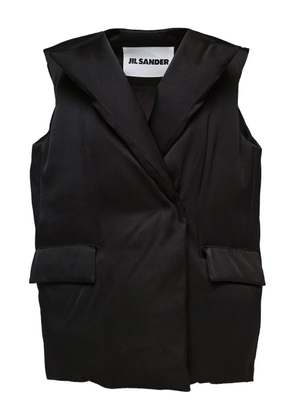 Jil Sander quilted lapels vest - Black