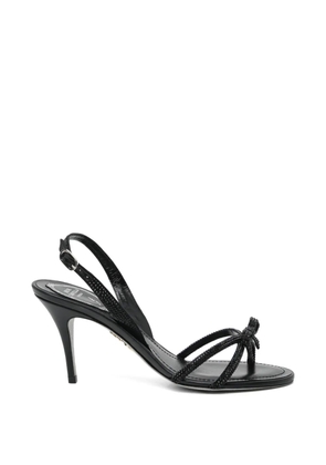 René Caovilla 80mm embellished sandals - Black