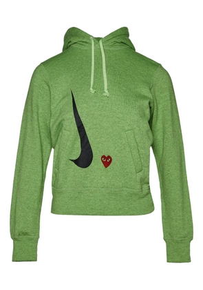 Comme Des Garçons x Nike heart-embellished hoodie - Green