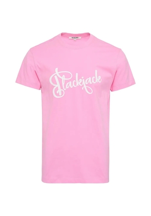 Blackjack logo-print logo T-shirt - Pink