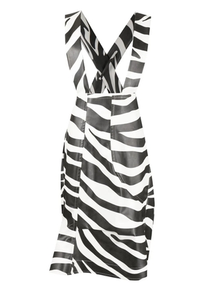 Comme Des Garçons faux-leather pinafore dress - White