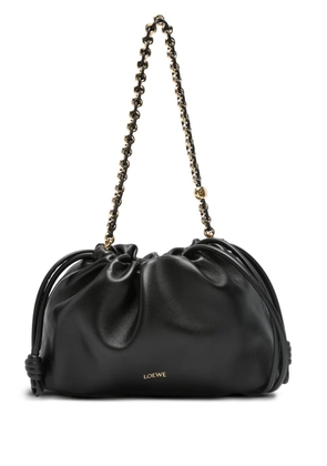 LOEWE medium Flamenco chain drawstring clutch bag - Black