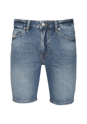 Diesel logo-patch denim shorts - Blue