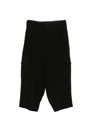 Yohji Yamamoto pleated cargo pants - Black
