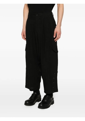 Yohji Yamamoto pleated cargo pants - Black