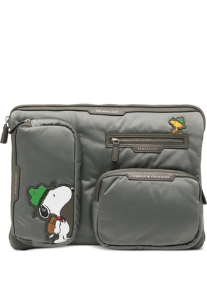 Anya Hindmarch x Peanuts Snoopy laptop bag - Green
