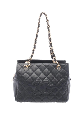 CHANEL Pre-Owned 2009-2010 Caviar Petite Shopping tote bag - Black