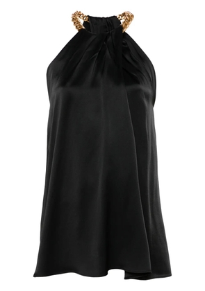 Stella McCartney chain-link halterneck blouse - Black