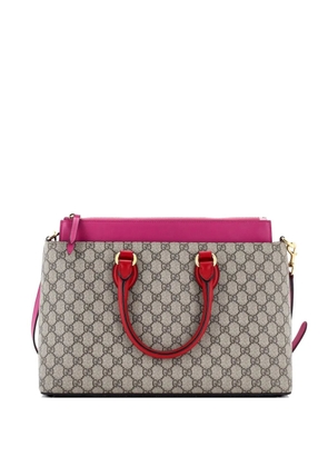 Gucci Pre-Owned Linea A Convertible GG Coated Canvas and Leather Medium tote bag - Brown