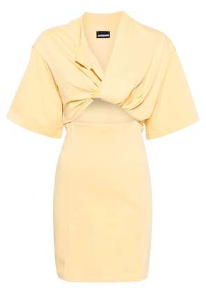 Jacquemus La Robe T-Shirt cut-out T-shirt dress - Yellow