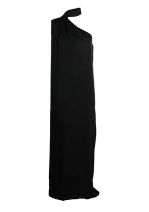 Stella McCartney one-shoulder scarf maxi dress - Black
