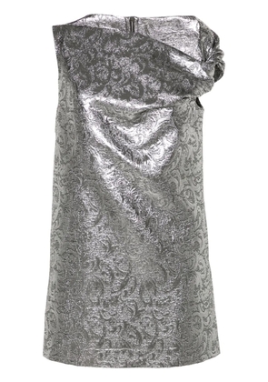 MSGM brocade-effect minidress - Silver