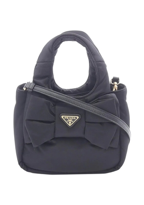 Prada Pre-Owned 2013-2026 Padded Re-Nylon Bow satchel - Black