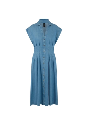 MARCCAIN pleated midi dress - Blue