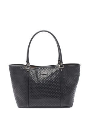 Gucci Pre-Owned 2010s Micro GG Guccissima monogram-pattern tote bag - Black