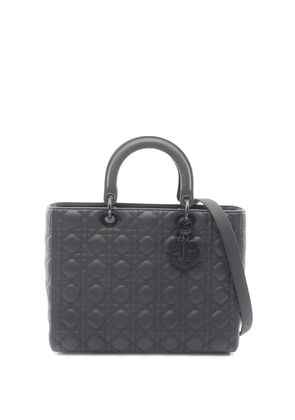 Christian Dior Pre-Owned 2010-2026 Large Lambskin Cannage Lady Dior satchel - Black