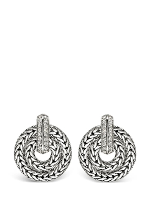 John Hardy Icon link diamond earrings - Silver