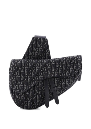 Christian Dior Pre-Owned Saddle Oblique Canvas crossbody bag - Black