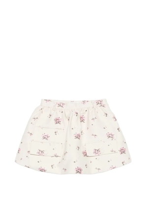 Baum Und Pferdgarten Samaya floral flap-pocket mini skirt - Neutrals