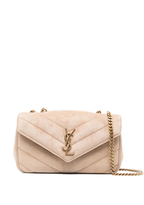 Saint Laurent small Lou Lou logo-plaque cross body bag - Neutrals