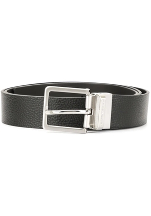Emporio Armani classic square buckle belt - Black