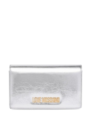 Love Moschino metallic chain shoulder bag - Silver