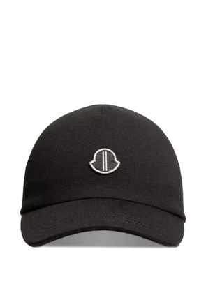 Moncler + Rick Owens logo-appliqué baseball cap - Black