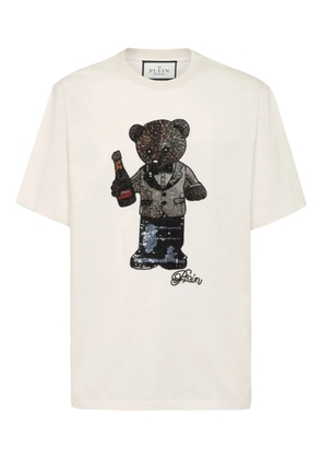 Philipp Plein teddy bear-embellished T-shirt - White