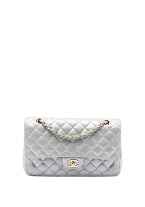 CHANEL Pre-Owned 2011 Medium Classic Metallic Lambskin Double Flap shoulder bag - Silver