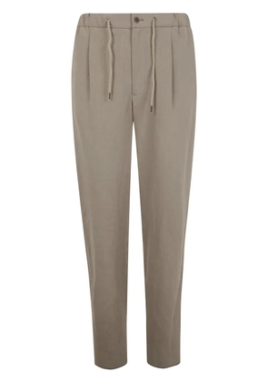 Giorgio Armani pleat-detailing linen trousers - Neutrals