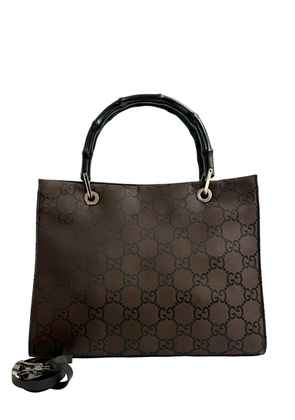 Gucci Pre-Owned 2000-2015 GG Nylon Bamboo satchel - Brown