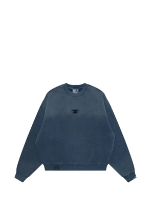 AAPE BY *A BATHING APE® logo-applique crew-neck sweatshirt - Blue