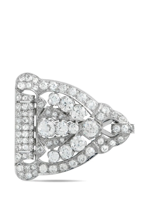 LB Exclusive diamond platinum brooch - Silver