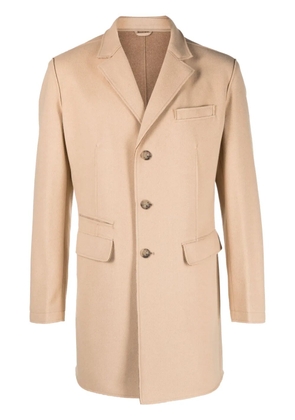 Karl Lagerfeld exposed-seam single-breasted midi coat - Neutrals