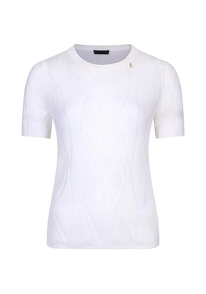 LIU JO perforated sweater - White