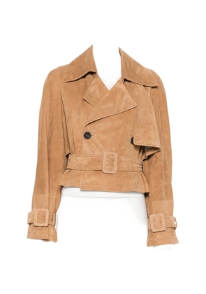 Sword belted trench jacket - Brown