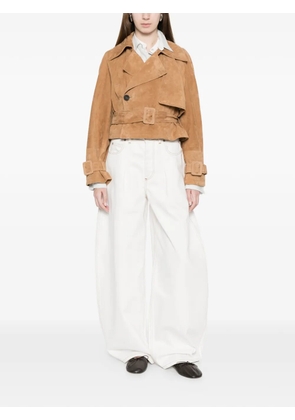 Sword belted trench jacket - Brown