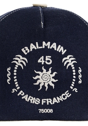 Balmain adjustable strap logo cap - Blue