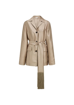 Ferragamo jacquard overshirt - Neutrals