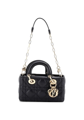 Christian Dior Pre-Owned Lady D-Joy Bag Cannage Quilt Lambskin Micro satchel - Black