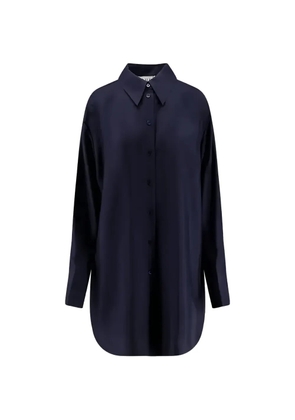 Róhe long silk shirt - Blue