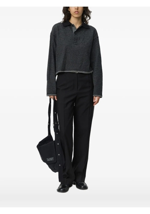 mfpen cropped check polo - Black