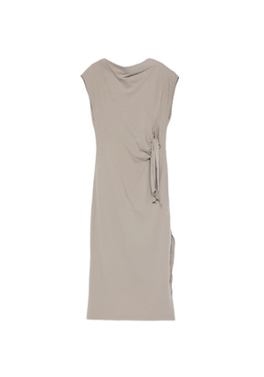 Tela D. Mauritius tie-detail midi dress - Grey
