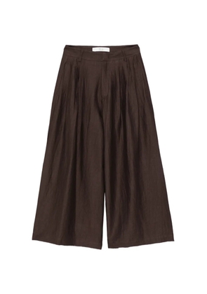 Tela Cookie pleated wide trousers - Brown