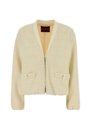Gucci check tweed jacket - Neutrals