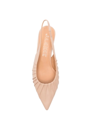 Julie Dee ruched heeled pumps - Neutrals