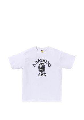 A BATHING APE® Screen Camo College T-shirt - White