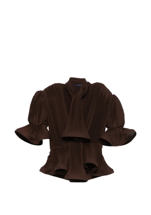 Rowen Rose pleated blouse - Brown