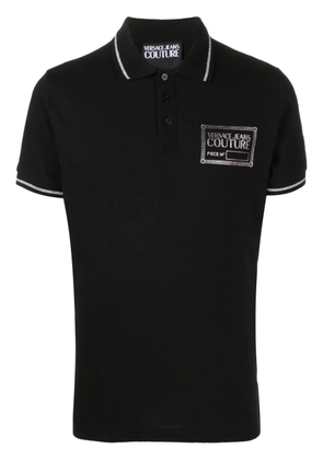 Versace Jeans Couture logo-print short-sleeve polo shirt - Black