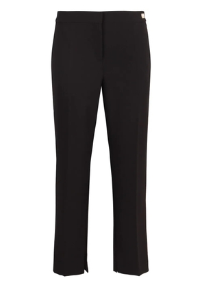 Elisabetta Franchi slit-detail crepe trousers - Black
